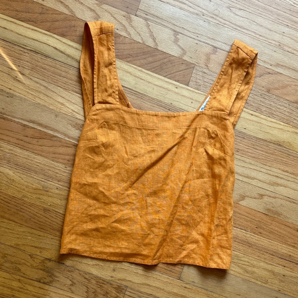 NWT Linen Orange Top